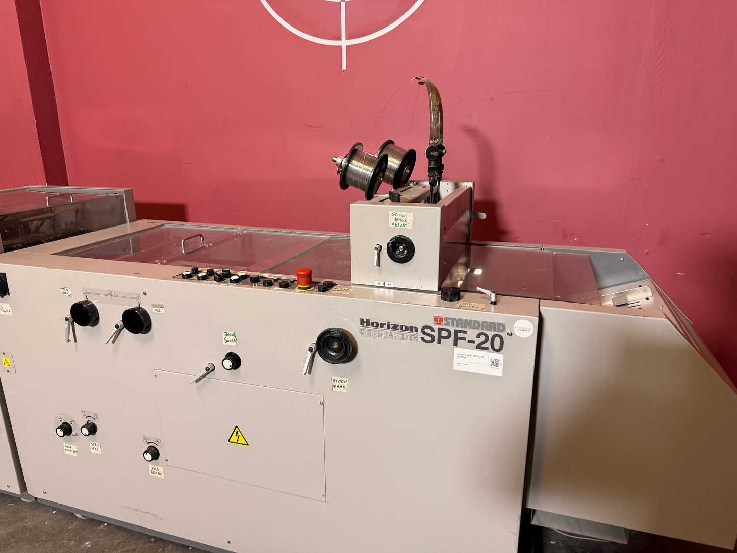 Used Horizon SPF-20 FC-20 booklet system with face trimming module