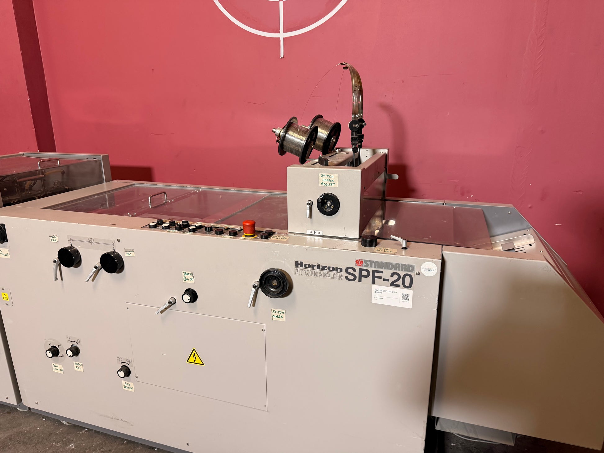 Used Horizon SPF-20 FC-20 booklet system with face trimming module