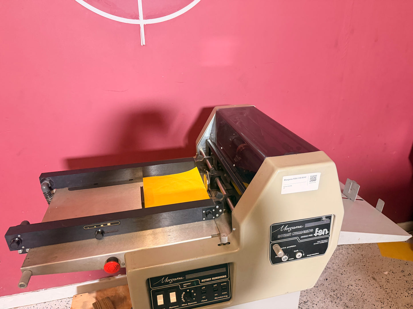 Morgana FSN ll Rotary Numbering Machine