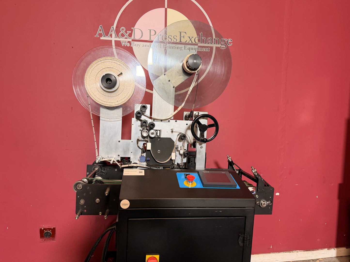 Used Profold LX-PRO tabbing machine front view high production mailing system