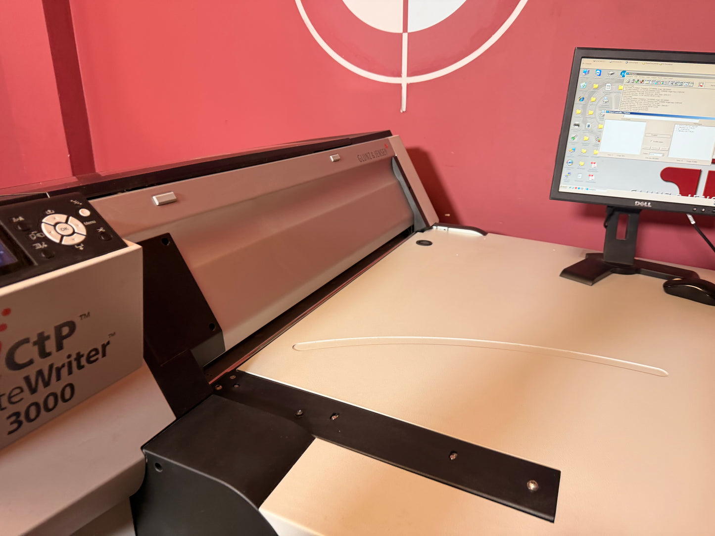 Used AA&D PressExchange Glunz & Jensen iCTP PlateWriter 3000 side angle view