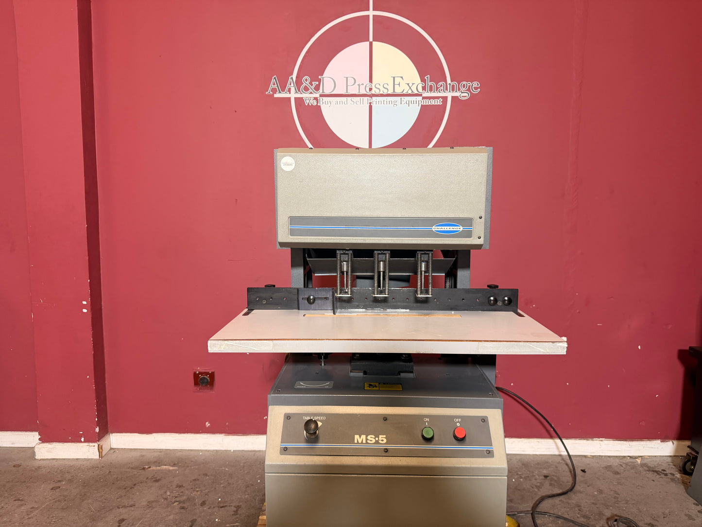 Used Challenge MS-5 paper drilling machine for sale professional print shop equipment