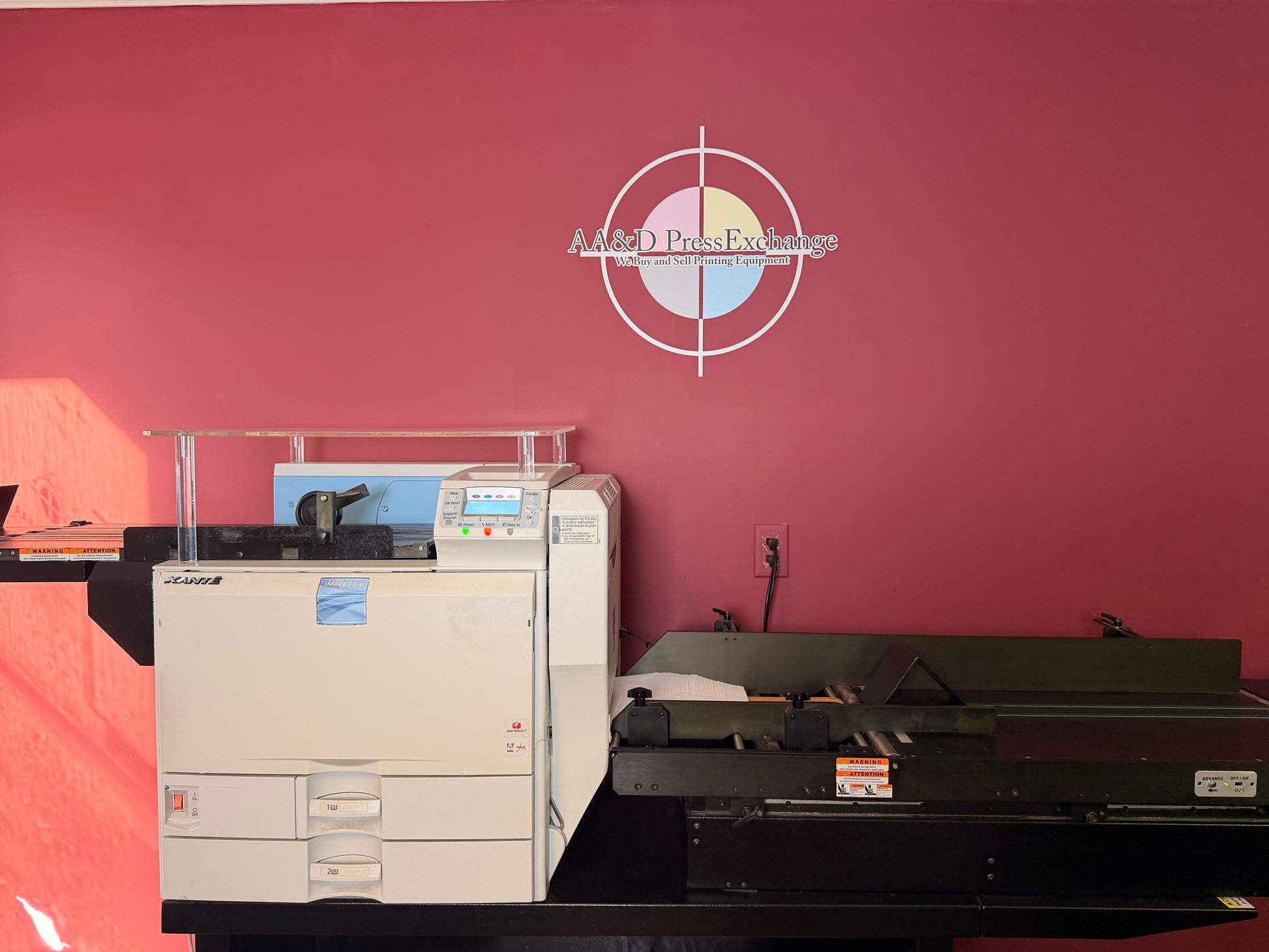 Used Xante Impressia 207 envelope printer digital press by AA&D PressExchange – front view