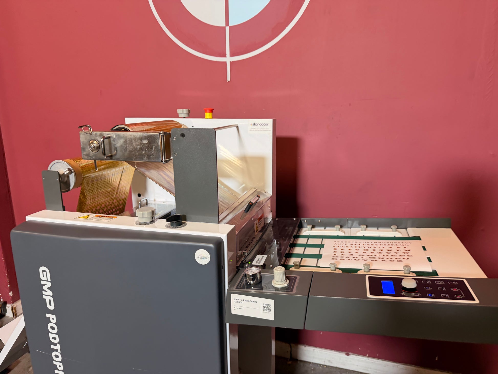 Used GMP PODTOPIC-380 RZ Laminator Foiler film roll attachment – AA&D PressExchange