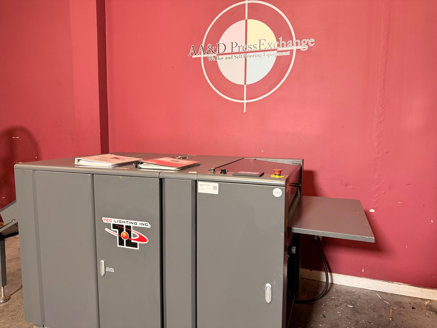 Used Tec Lighting Truv-21D UV Coater high speed output up to 2000 sheets per hour
