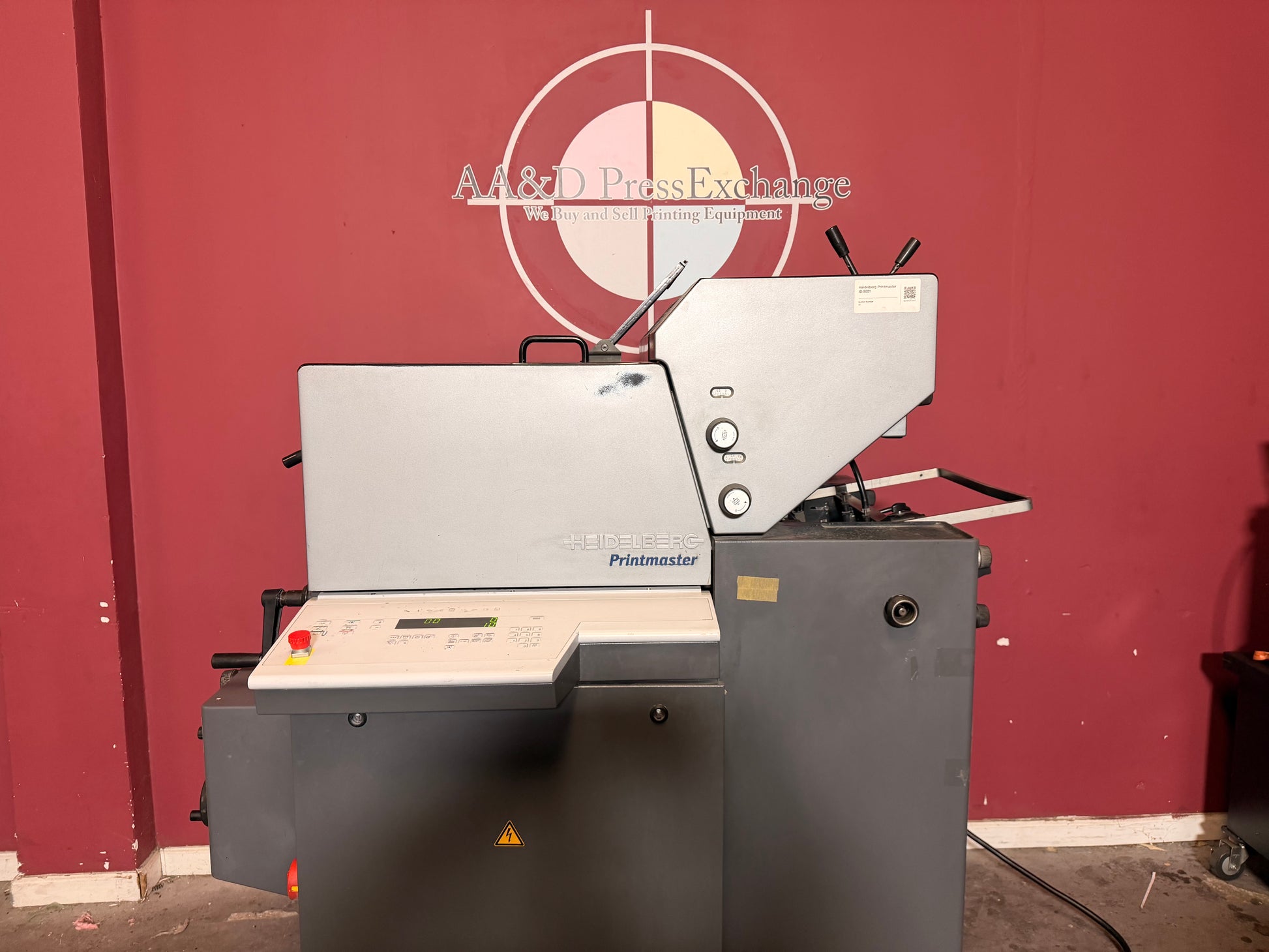 Used Heidelberg Printmaster QM 46-2 commercial printing press for sale rear section