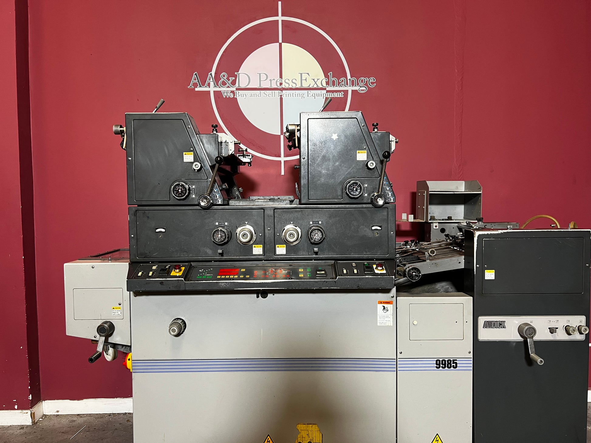 Used AB Dick 9985 True Two-Color offset press for professional printing – AA&D PressExchange