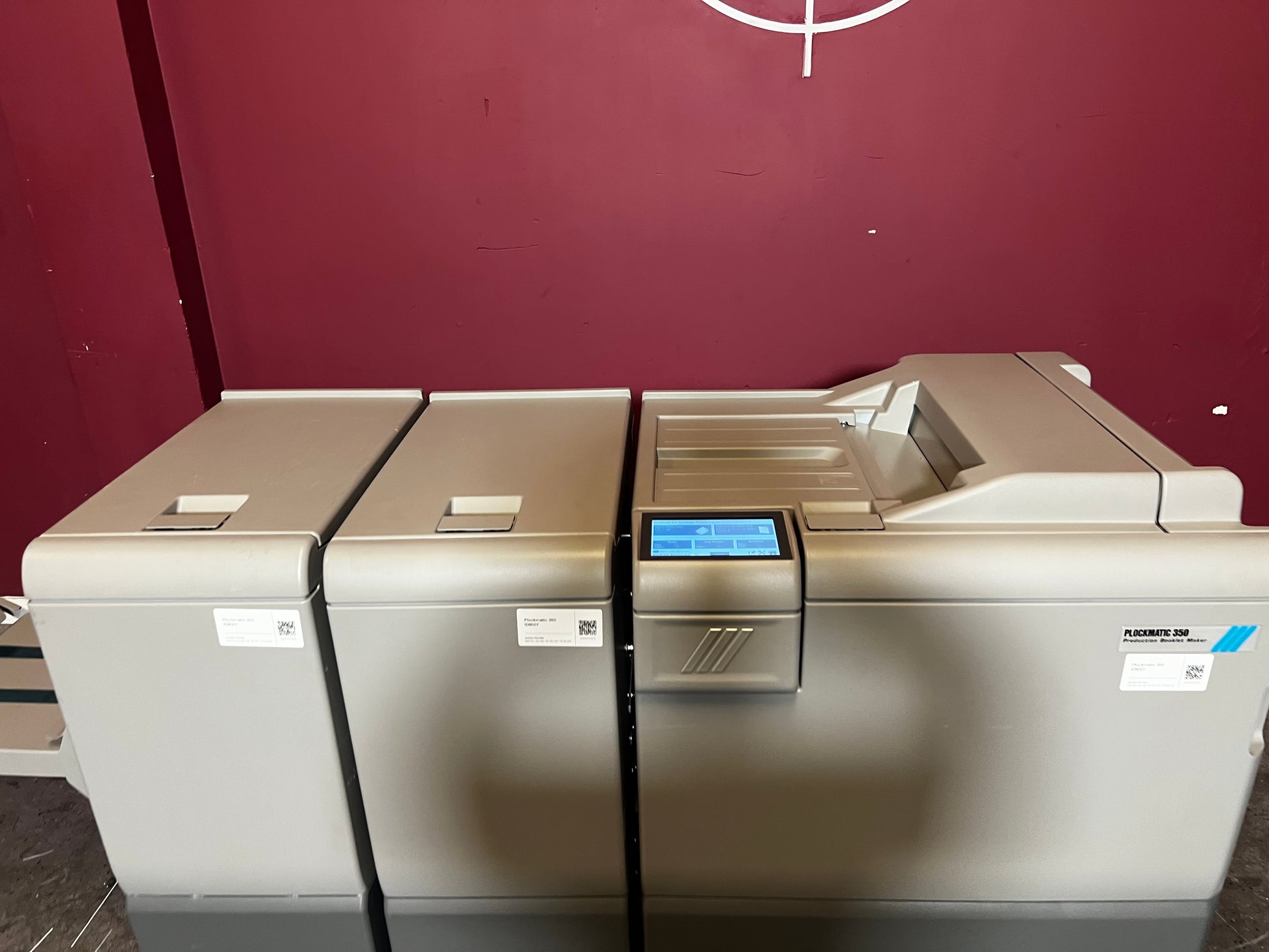 Used Plockmatic 350 booklet maker 60k meter modular inline system connected to print press – AA&D PressExchange