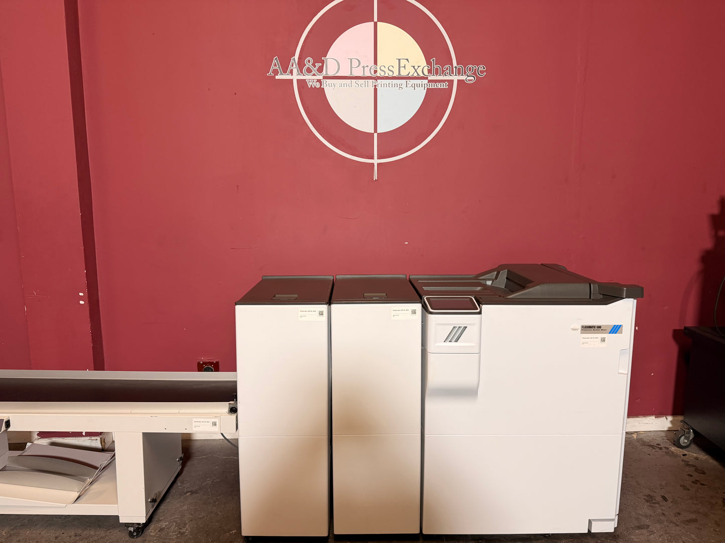 Used Plockmatic Booklet Maker featuring BK-556,327 and BF-158,236 modules
