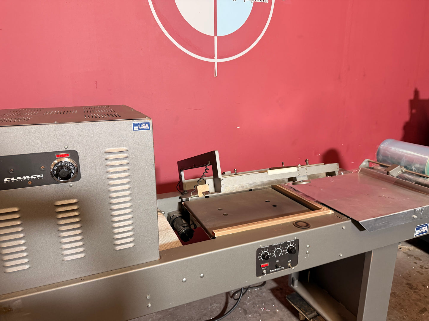 Used Clamco shrink wrapping machine digital temperature control packaging unit