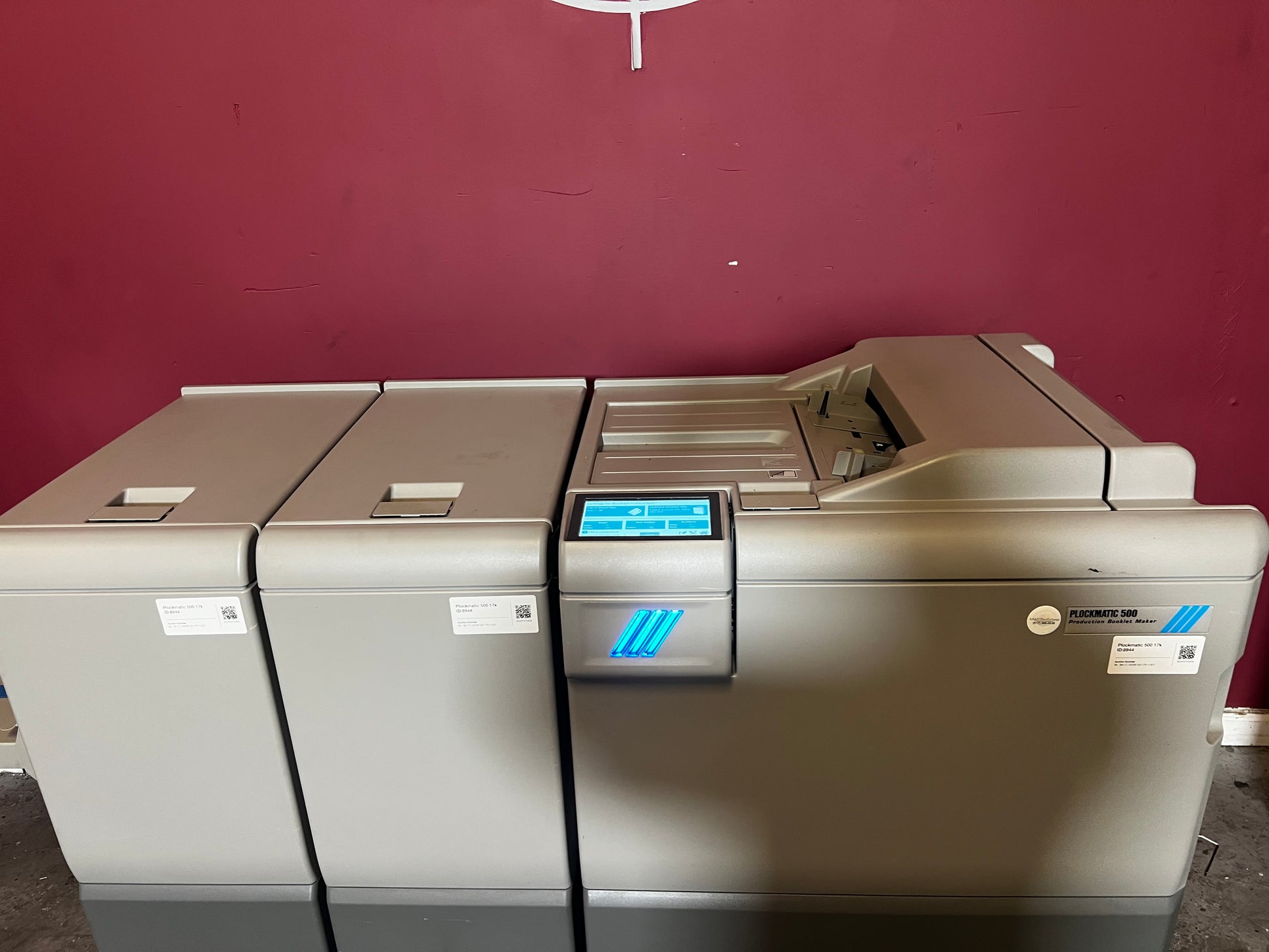 Used Plockmatic 500 Booklet Maker Output Tray and Finished Booklets – AA&D PressExchange