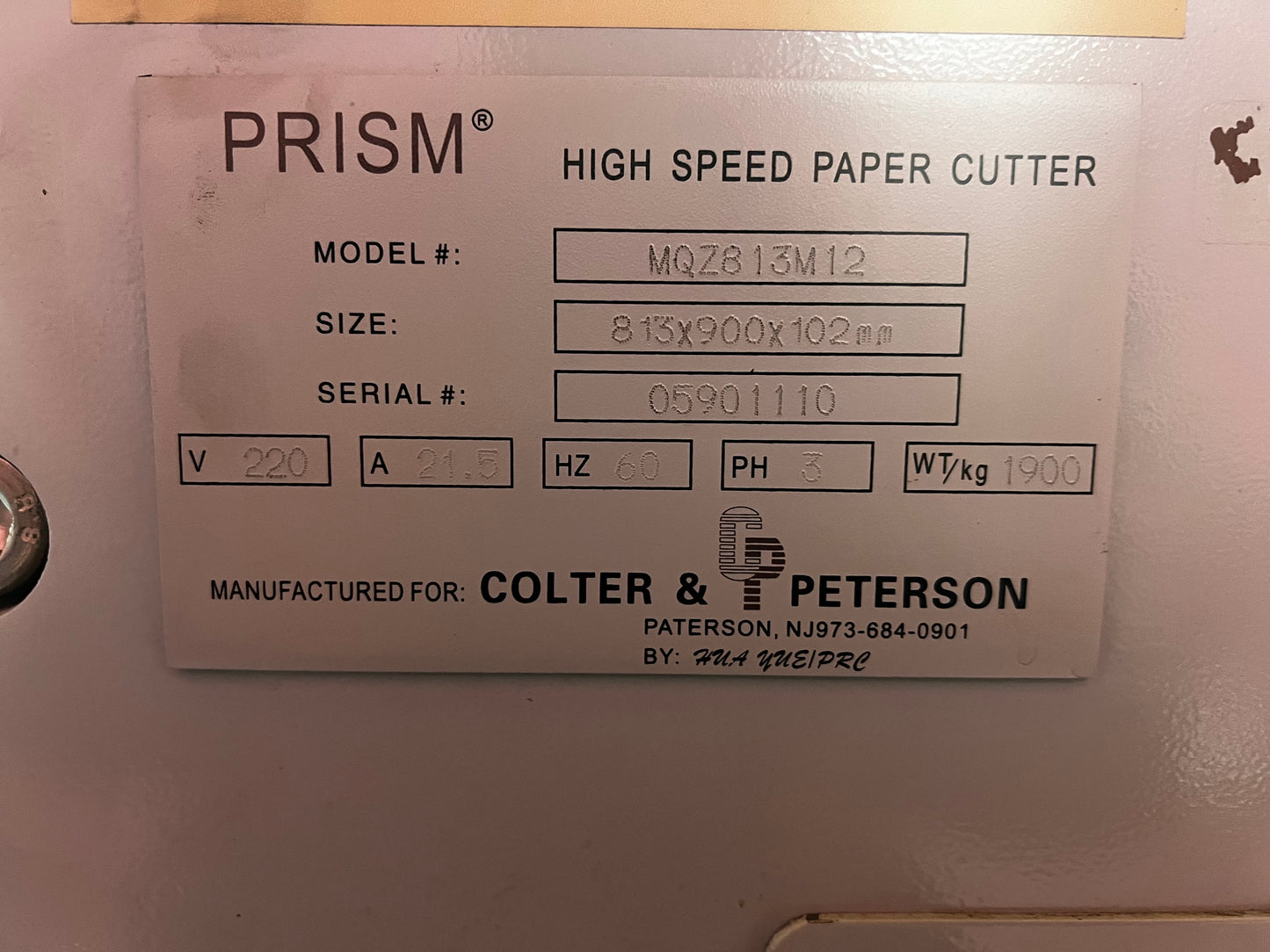 Prism MQX 32” Programmable paper cutter