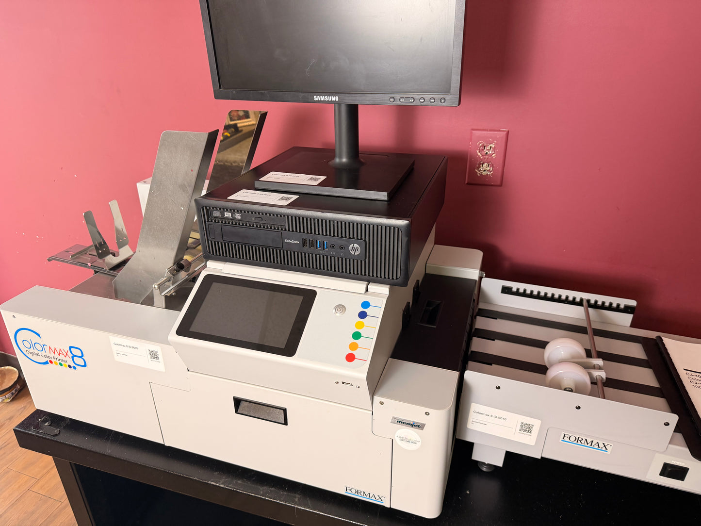 Used Formax ColorMax8 Digital Color Printer control panel with 7 inch touchscreen display