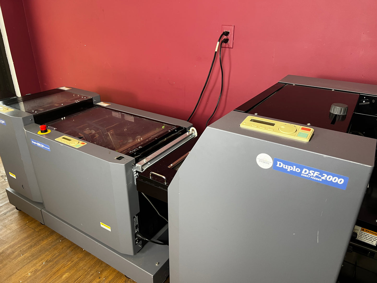  Used Duplo DBM-2000 booklet maker connected with Duplo unit – AA&D PressExchange