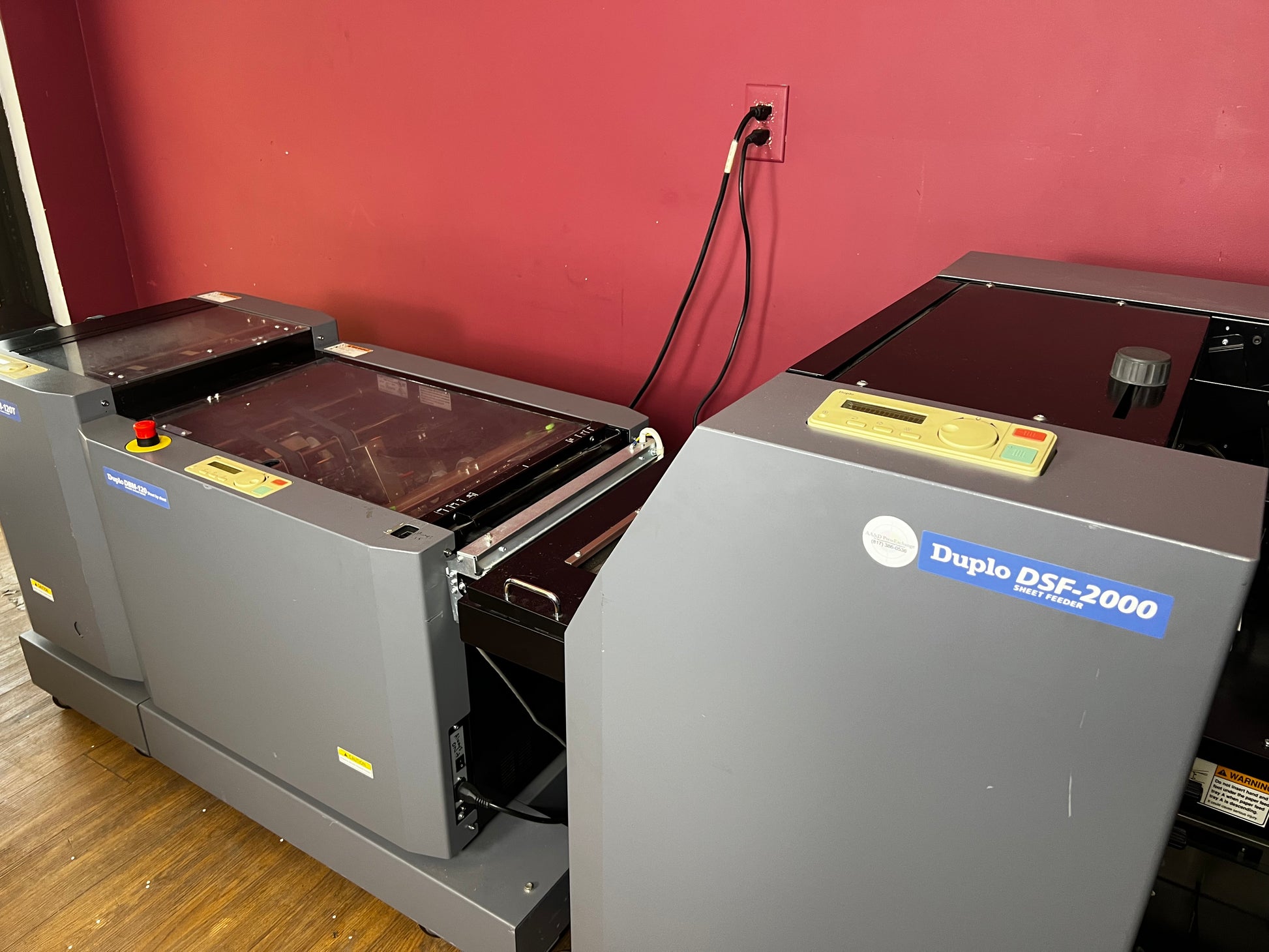 Used Duplo DBM-2000 booklet maker connected with Duplo unit – AA&D PressExchange
