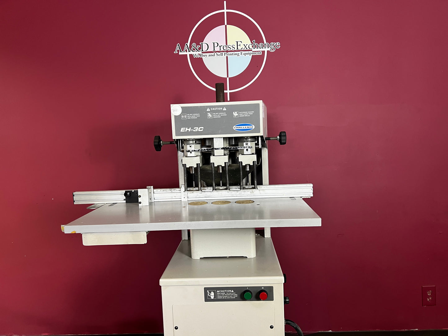 Used Challenge EH-3C Paper Drill Heavy-Duty Three-Spindle Machine – AA&D PressExchange