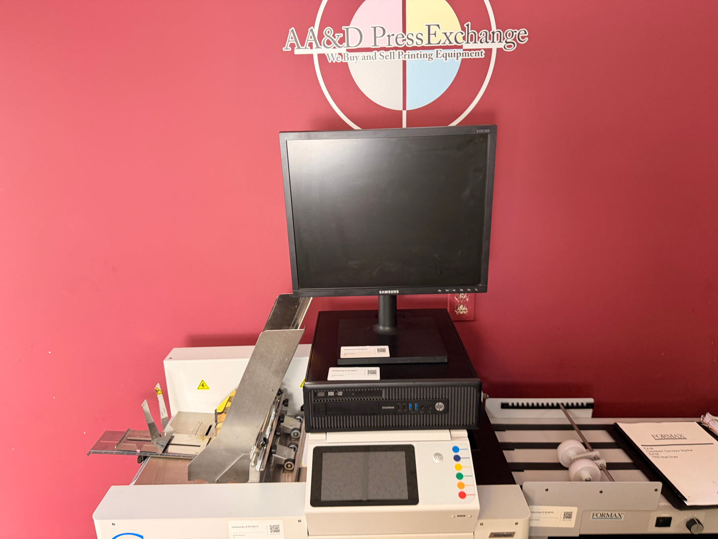 Used Formax ColorMax8 Digital Color Printer print path for padded envelopes and flats