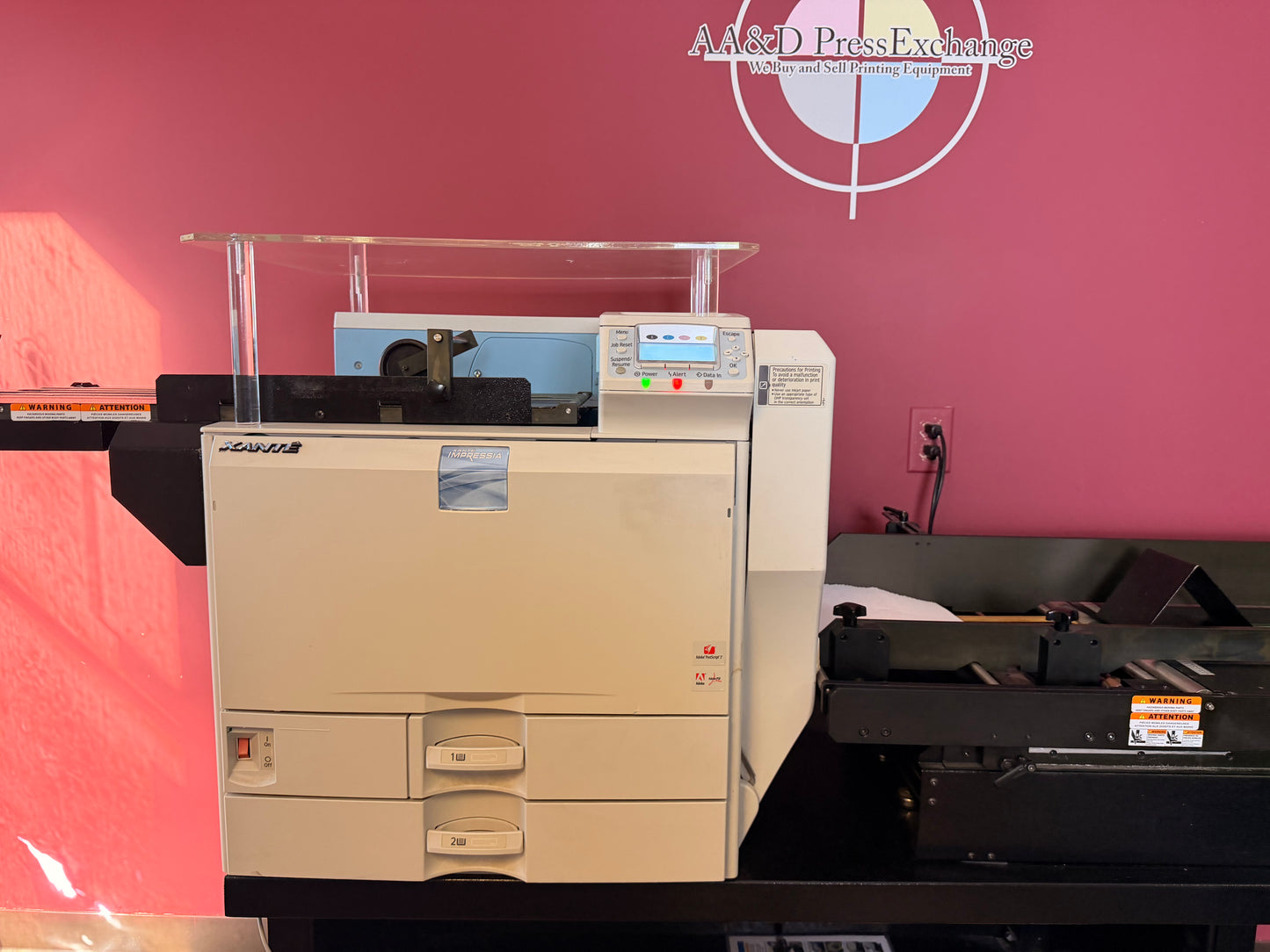 Used Xante Impressia 207 envelope printer by AA&D PressExchange – iQueue workflow interface