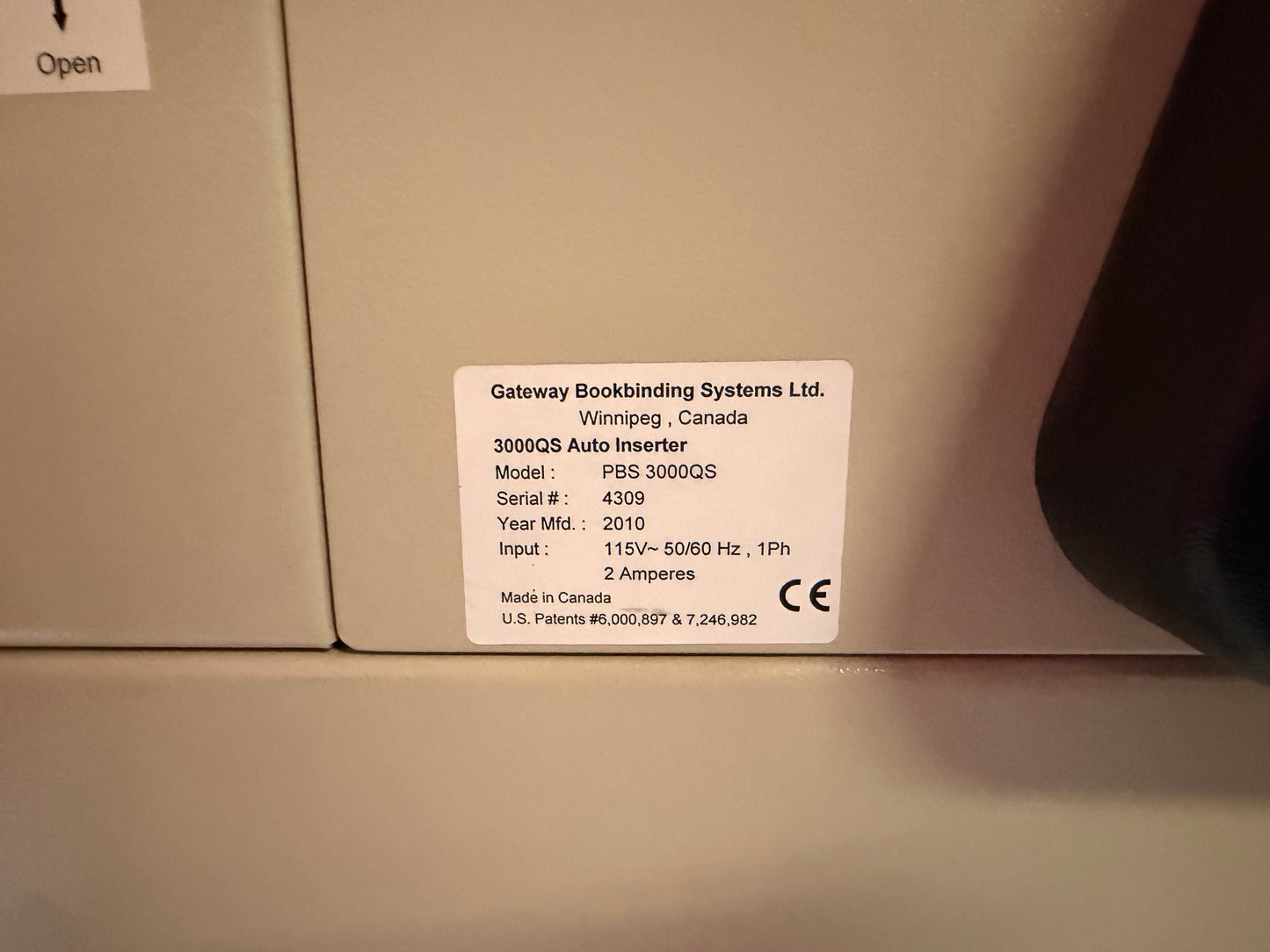 PBS 3000QS Automatic Coil Inserter Yr:2010