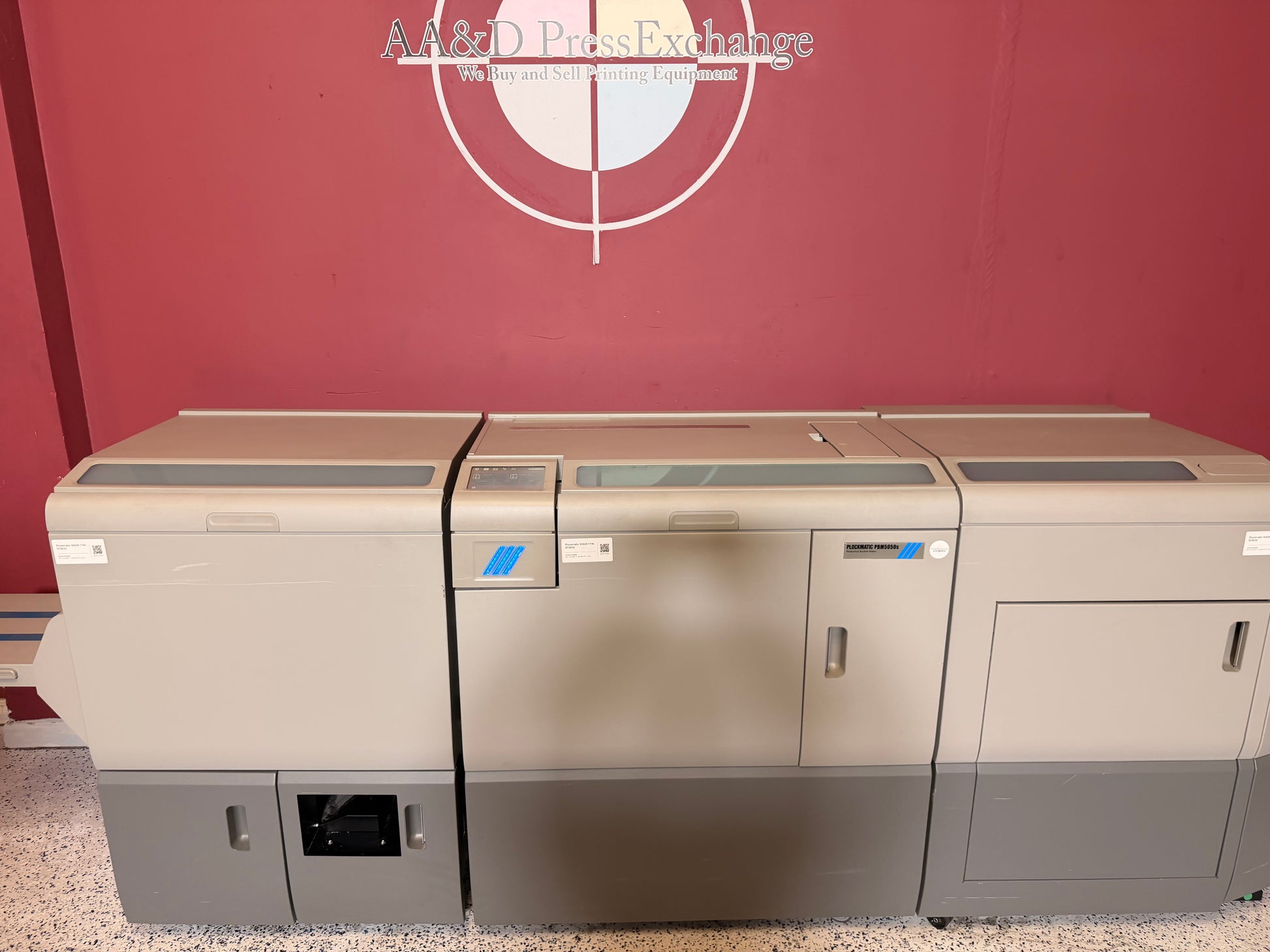 Used Plockmatic 5050S booklet maker with ISP stitch head technology