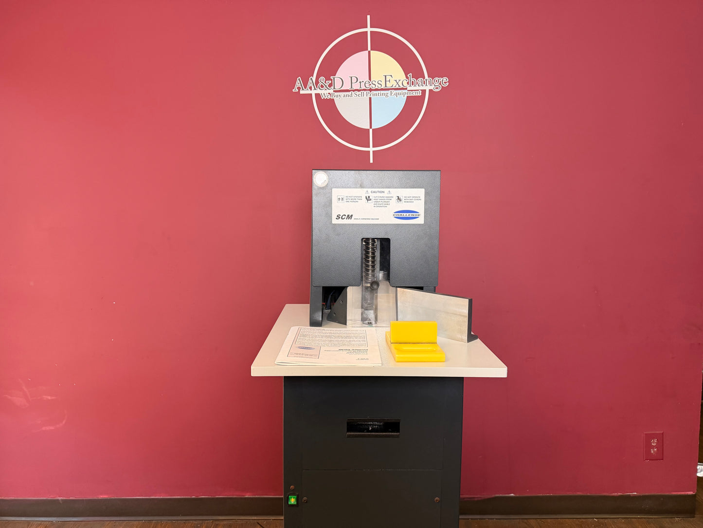 Used Challenge SCM hydraulic corner rounder for high-volume print finishing – AA&D PressExchange