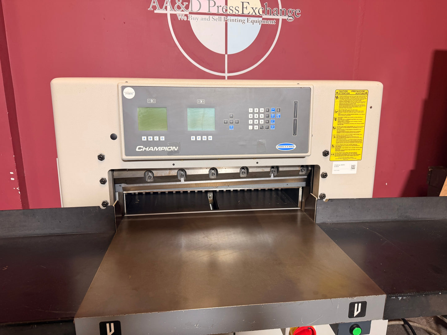 Challenge 305 XG maintenance access panel industrial service design for sale professional print shop equipment upkeep