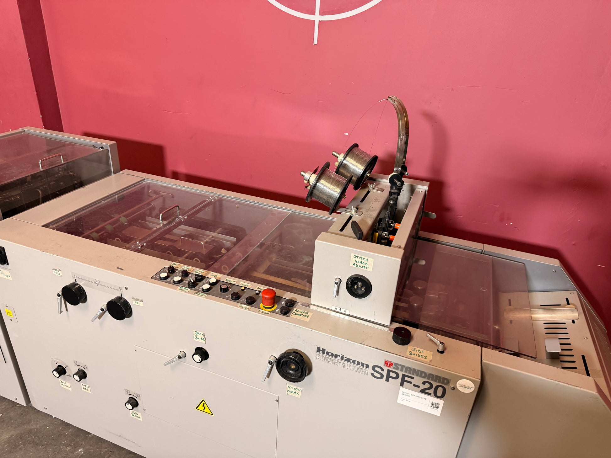 Used Horizon booklet maker adjustable stitching distance detail