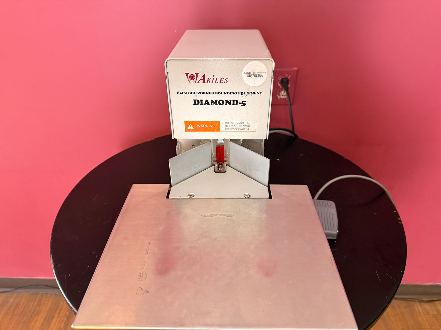 Used Akiles Diamond 5 corner rounder side view highlighting professional productivity design – AA&D PressExchange