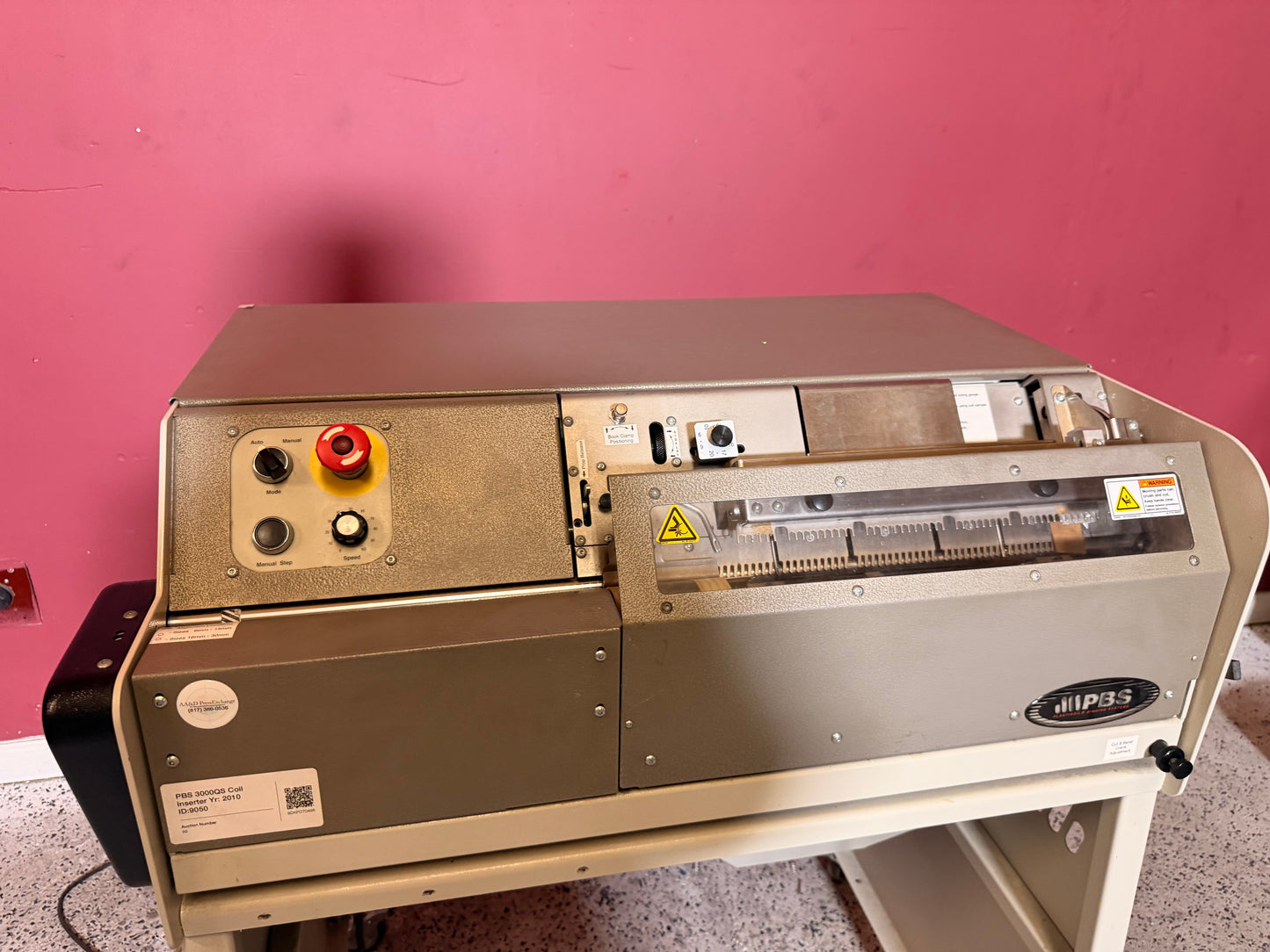 PBS 3000QS Automatic Coil Inserter Yr:2010