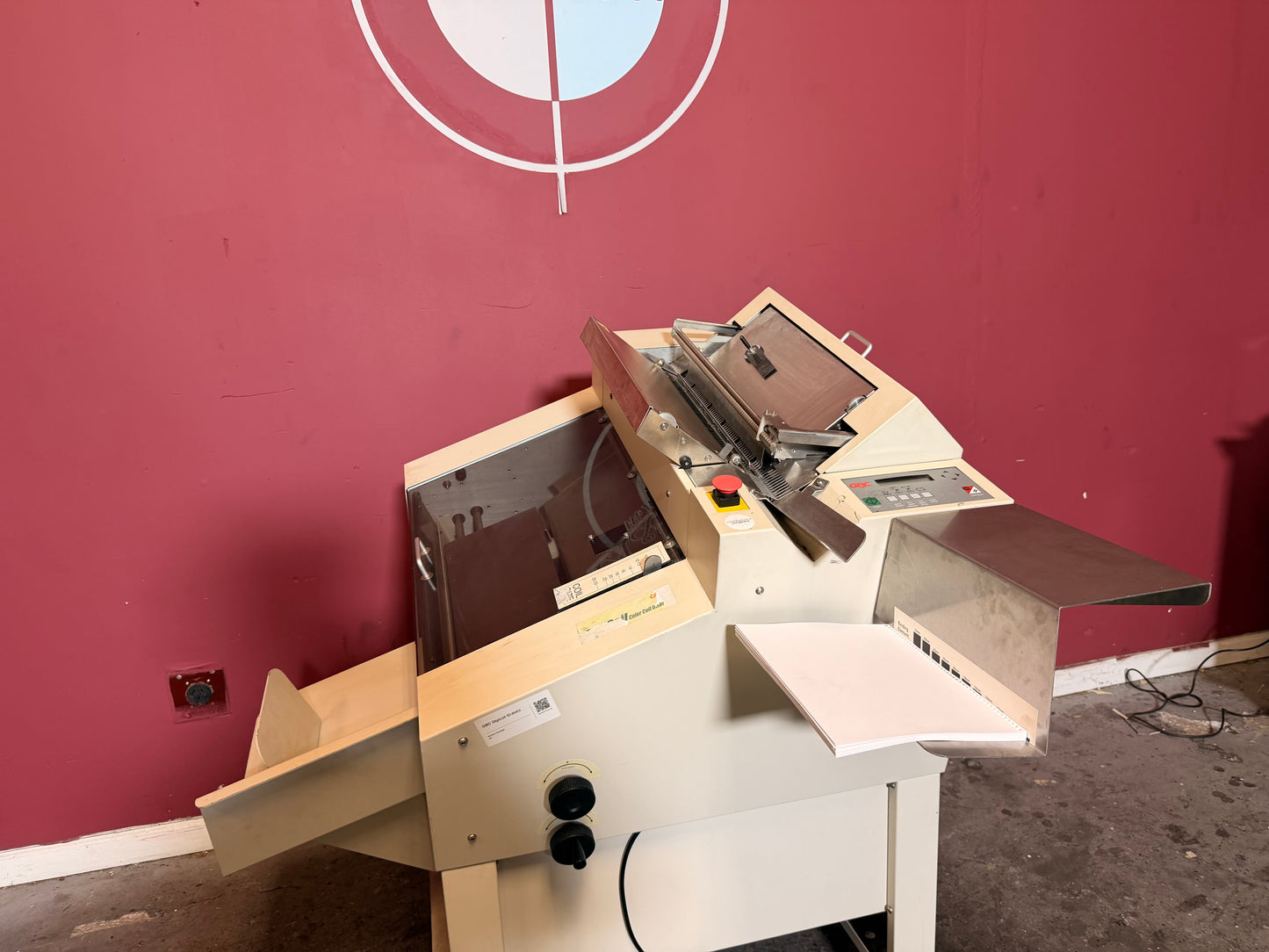 Used GBC DigiCoil coil binding system side angle showing control panel – AA&D PressExchange