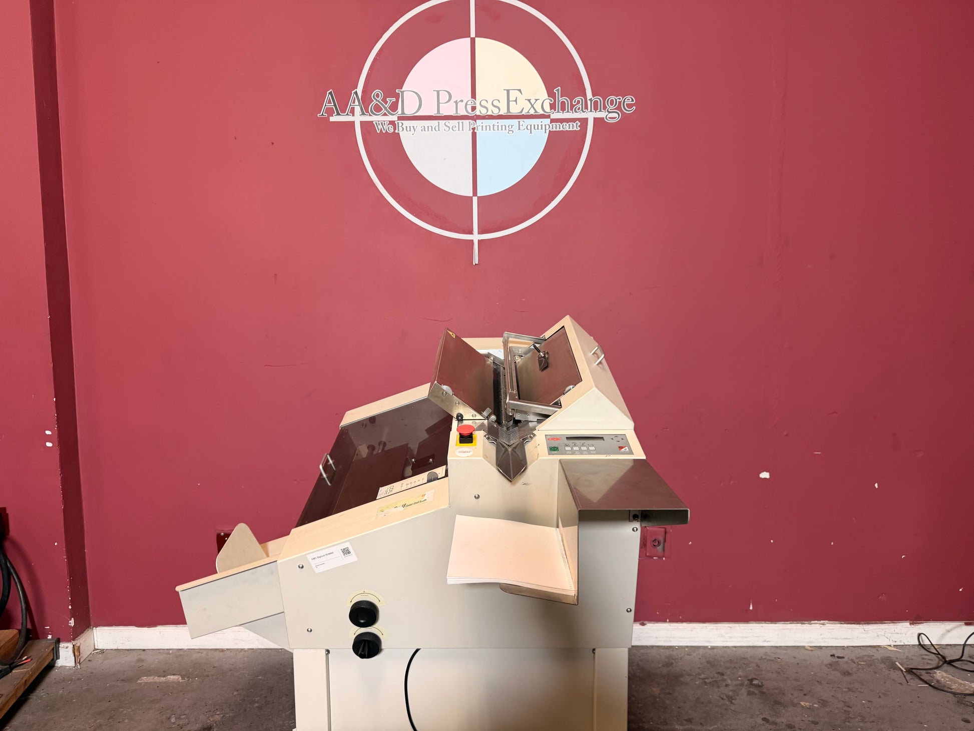 Used GBC DigiCoil Automatic Coil Inserter and Crimper machine front view – AA&D PressExchange