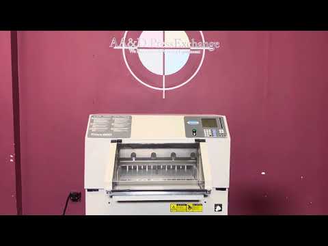 Used Challenge Titan 200 Hydraulic Paper Cutter full view, AA&D PressExchange professional paper cutter.