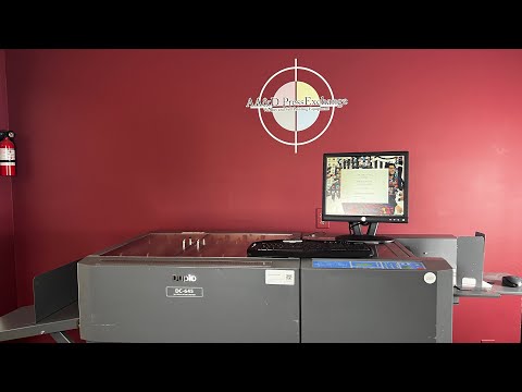 Used Duplo DC-645 automatic slitter cutter creaser in print shop setup – AA&D PressExchange