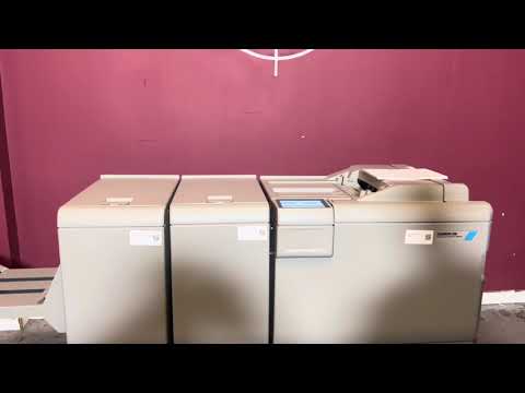Used Plockmatic 350 64k meter booklet maker overview in professional booklet production line – AA&D PressExchange