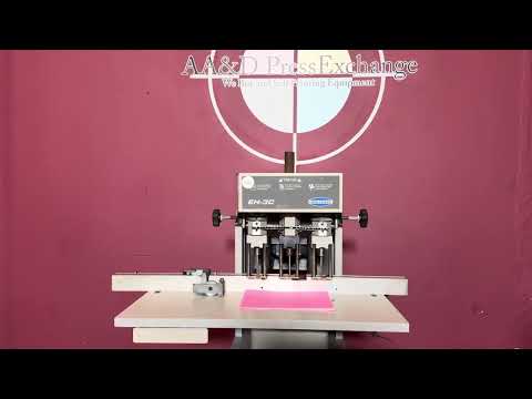 Used Challenge EH-3C Paper Drill in operation drilling multiple holes in paper stacks