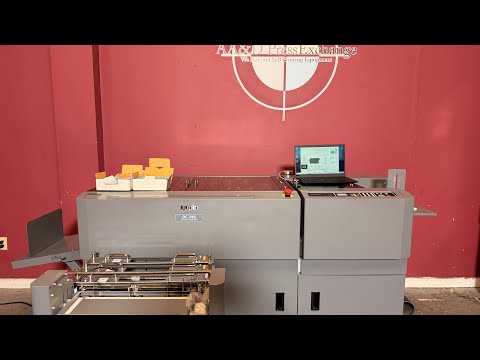 Used Duplo DC-746 Slitter Cutter Creaser video preview showing machine in action