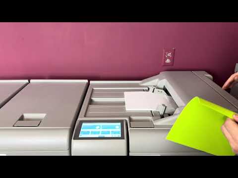 Used Plockmatic 350 Booklet Maker 177k meter product overview showing complete booklet making system – AA&D PressExchange