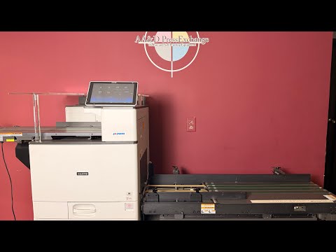 Used Xante EnPress Envelope Printer in operation printing envelopes and sheets