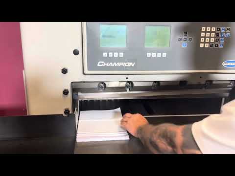 Challenge 305 XG overview industrial hydraulic guillotine paper cutter for sale complete bindery finishing automation machine