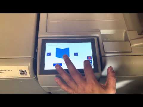 Used Plockmatic 350e booklet maker 120k meter overview in professional booklet production line – AA&D PressExchange