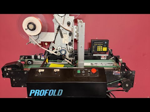 Profold tabbing machine for sale video preview mailing tabbing system in operation